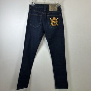 Ralph Lauren Thompson‎ 650 Blue embroidered crest jeans straight leg